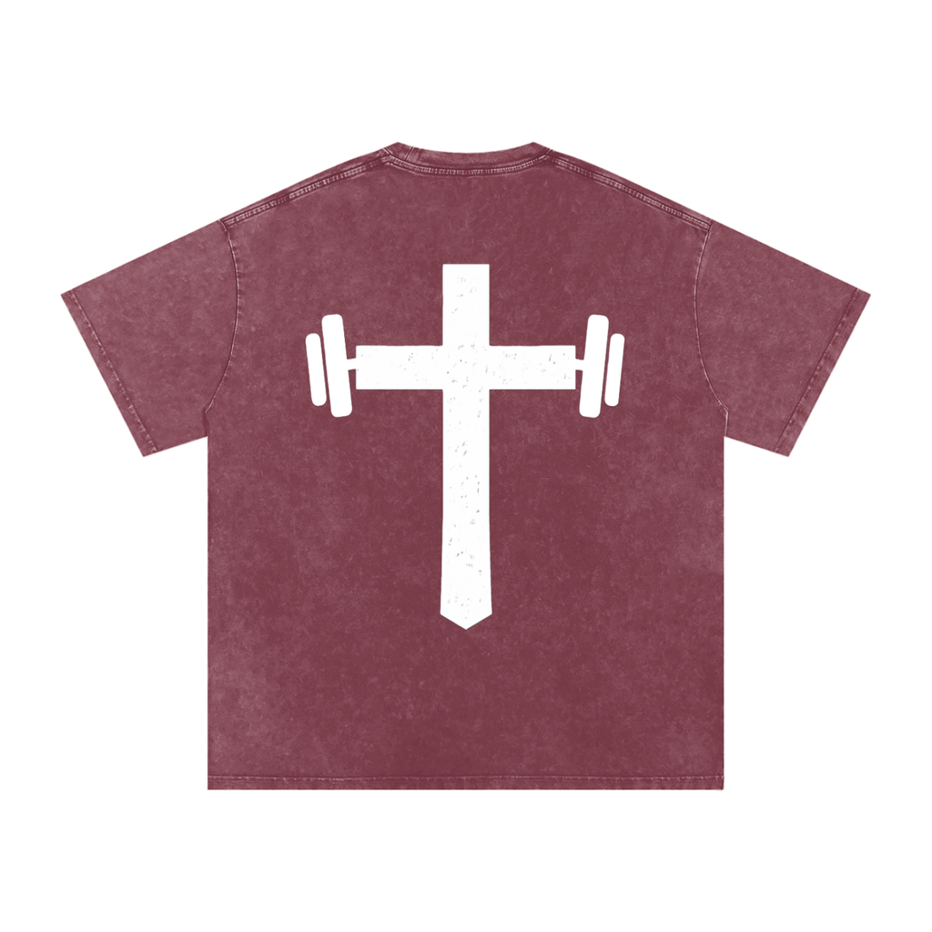 Snow Washed Oversized Cotton T-Shirt