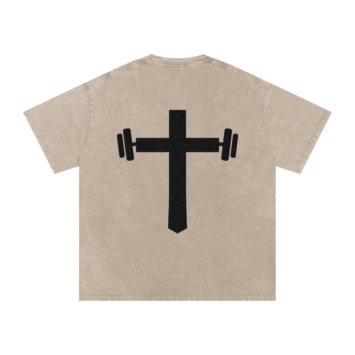 Snow Washed Oversized Cotton T-Shirt