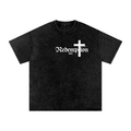 Snow Washed Oversized Cotton T-Shirt