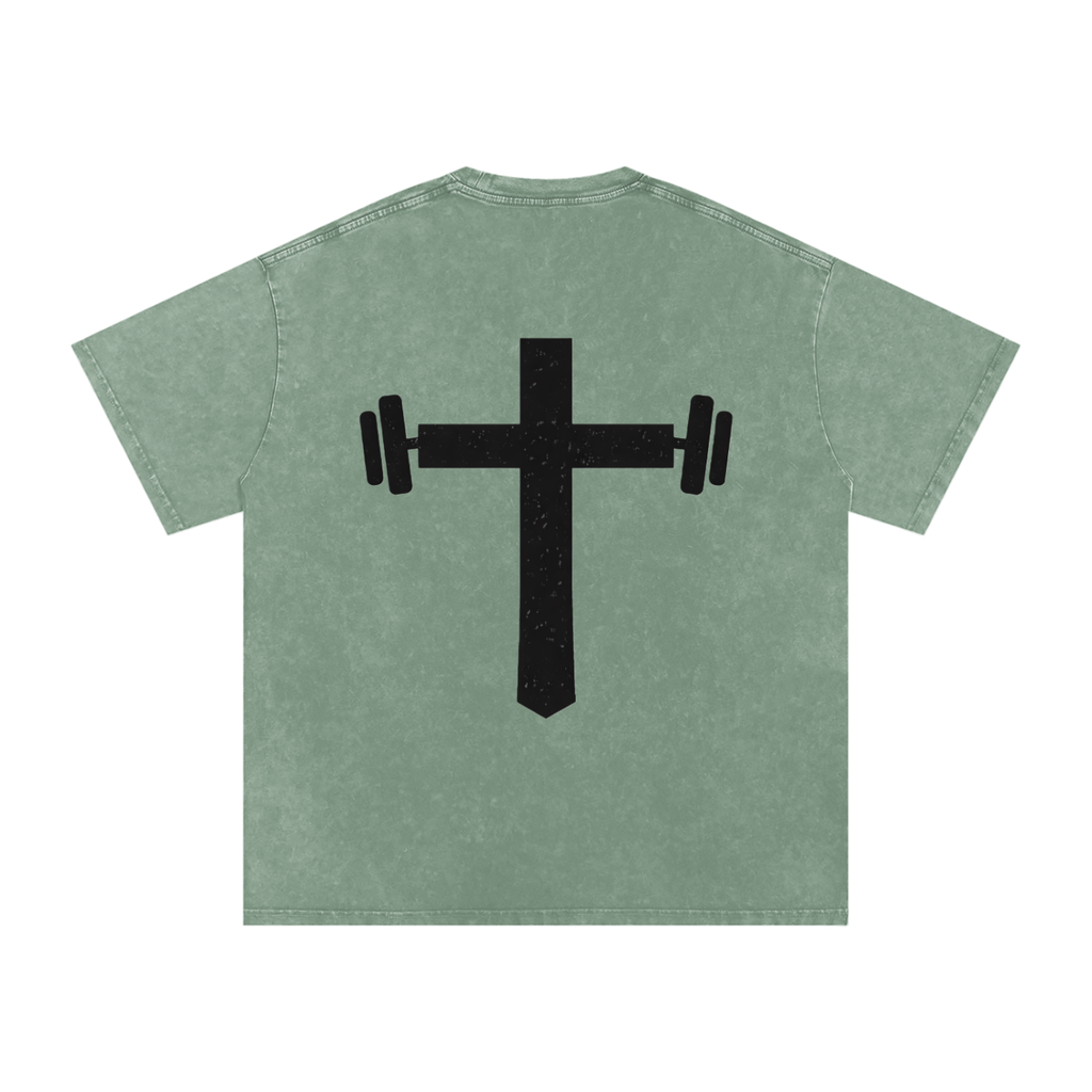 Snow Washed Oversized Cotton T-Shirt