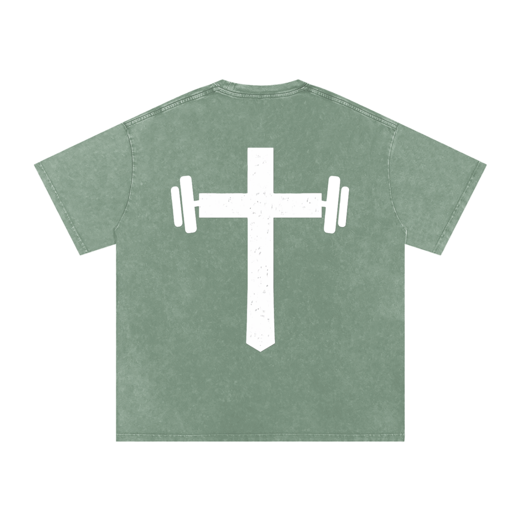 Snow Washed Oversized Cotton T-Shirt