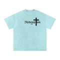 Snow Washed Oversized Cotton T-Shirt