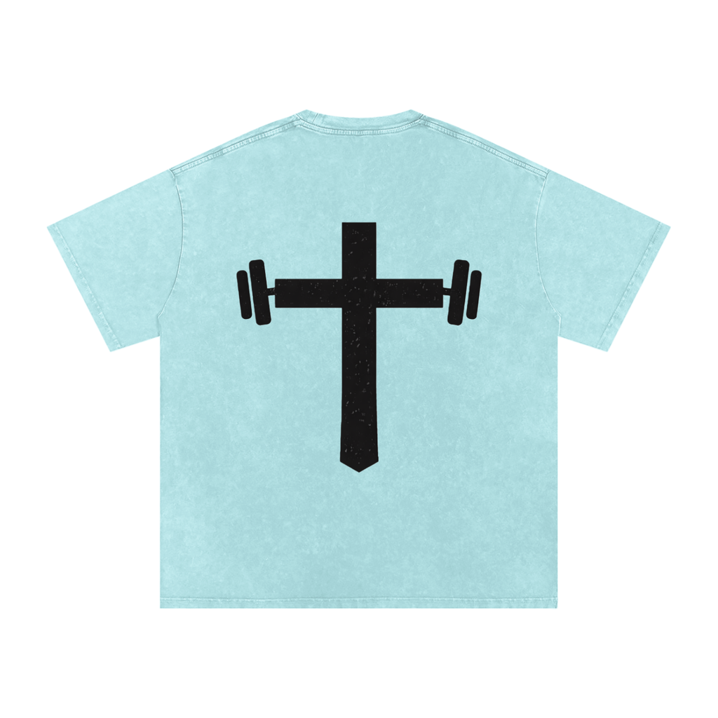 Snow Washed Oversized Cotton T-Shirt