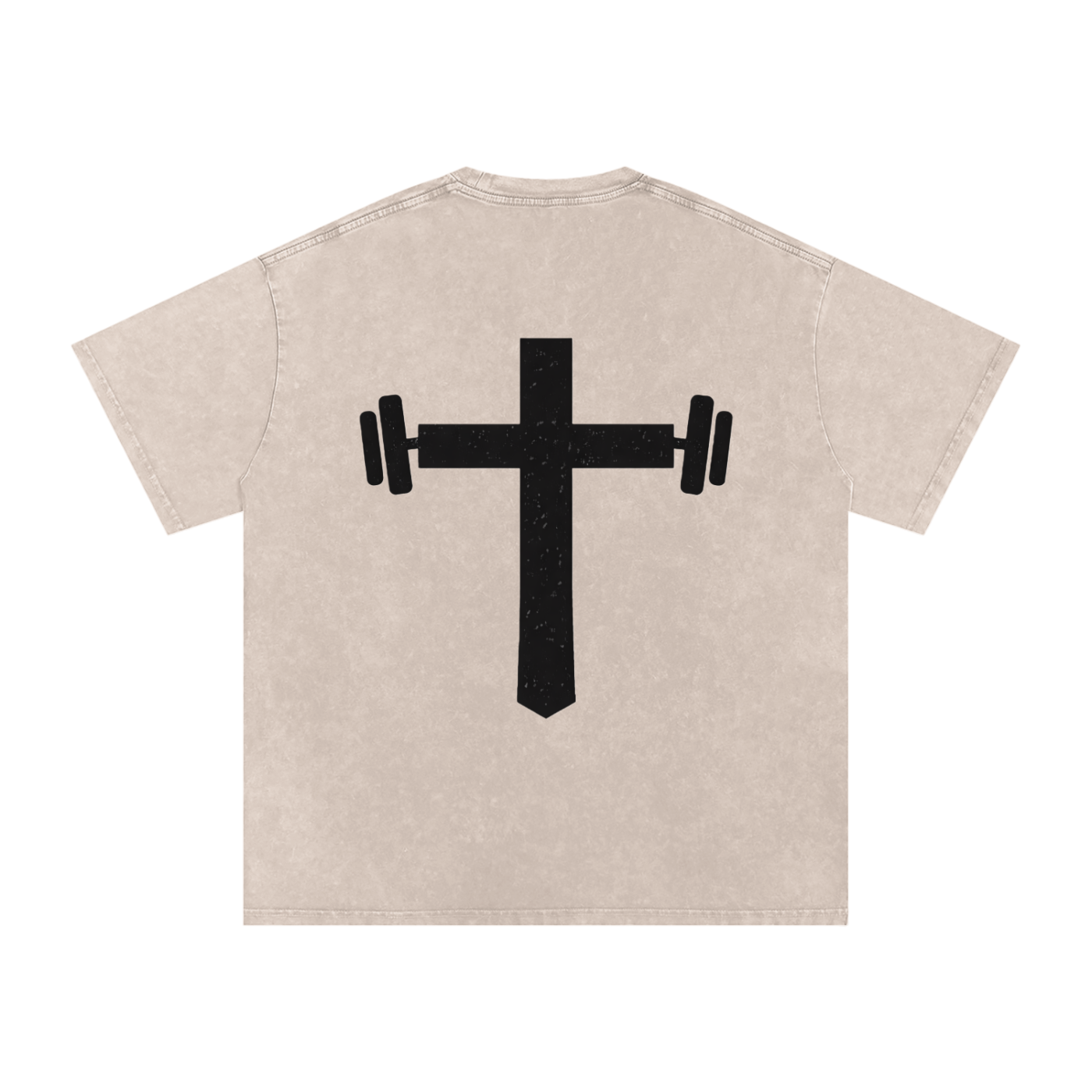 Snow Washed Oversized Cotton T-Shirt